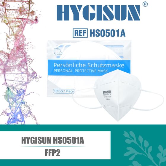 HYGISUN FFP2 Maske Atemschutzmaske Mundschutz EAN 4260676530003 DEKRA Gutachten geprüft zertifiziert CE2797 EN149 : 2001 + A1 : 2009
