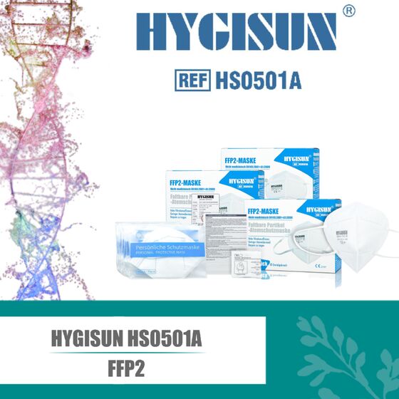 HYGISUN FFP2 Maske Atemschutzmaske Mundschutz EAN 4260676530003 DEKRA Gutachten geprüft zertifiziert CE2797 EN149 : 2001 + A1 : 2009