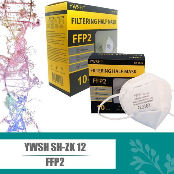 FFP2 Maske YWSH SH-ZK12 Ohrschlaufen zertifiziert CE 2163 EN149:2001+A1:2009 