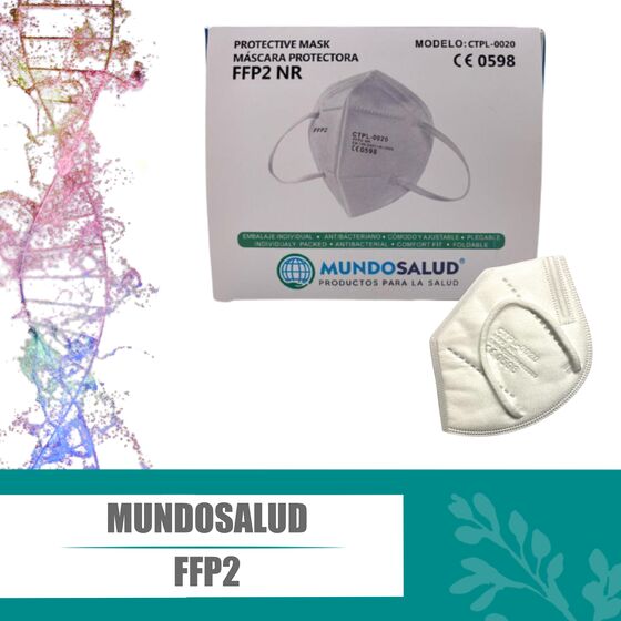 MUNDOSALUD FFP2 Maske Atemschutzmaske Mundschutz geprft zertifiziert CE 0598 EN149:2001 + A1:2009 1