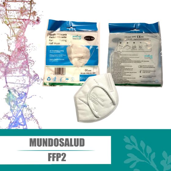 MUNDOSALUD FFP2 Maske Atemschutzmaske Mundschutz geprft zertifiziert CE 0598 EN149:2001 + A1:2009 1