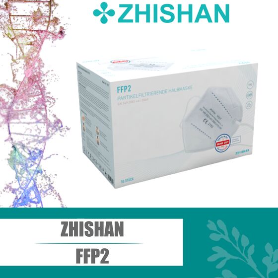 ZHISHAN  FFP2 hochwertige Halbmasken partikelfiltrierend Atemschutzmasken Mundschutz CE zertifiziert (CE2163) Norm EN149 2001 + A1:2009 5