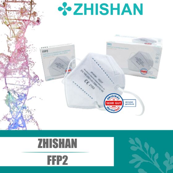 ZHISHAN  FFP2 hochwertige Halbmasken partikelfiltrierend Atemschutzmasken Mundschutz CE zertifiziert (CE2163) Norm EN149 2001 + A1:2009 20