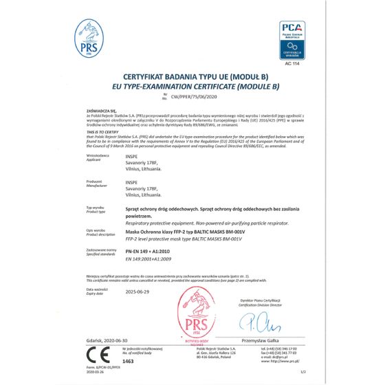 DMC MASK FFP2 mit Ventil BM-001V Atemschutzmaske Mundschutz Faltmaske mit Ohrschlaufen geprüft zertifiziert CE 1463 EN149:2001 + A1:2009 COVID-19 PPE-R/02.075-V2 10