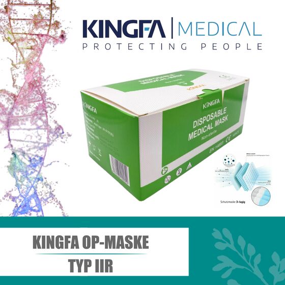 KINGFA medizinische Schutzmaske Typ IIR 3-lagig gemäß EN 14683