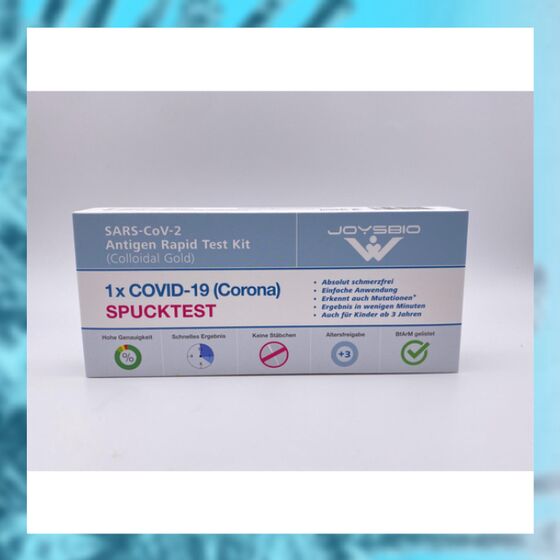 Aktuell nur für Fachpersonal zugelassen - JOYSBIO SARS-CoV-2 Antigen Rapid Test Kit  (Colloidal Gold) Spuck-/ Speicheltest