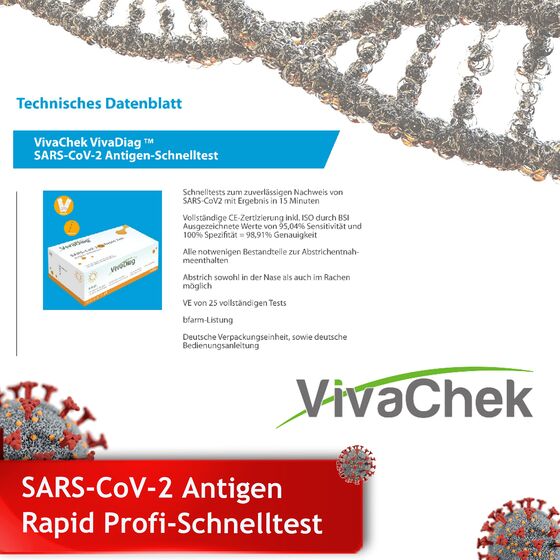VivaChek VivaDiag SARS-CoV2 Antigen-Schnelltest Anwendung NUR durch Fachpersonal!