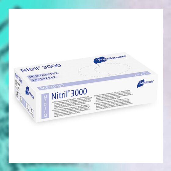 Meditrade Nitril® 3000 - Untersuchungshandschuhe aus Nitrilbutadiekautschuk (NBR) unsteril CE zertifiziert