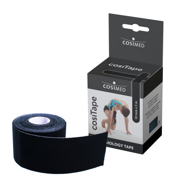 cosiMed cosiTape Kinesiologie Tape - Schwarz - Einzelpackung