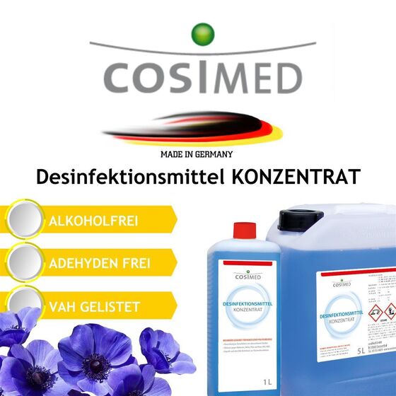 cosiMed Desinfektionsmittel KONZENTRAT - alkoholfrei 1 Liter Flasche