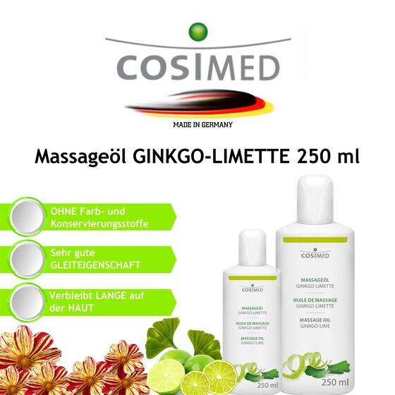 cosiMed Massageöl GINKGO-LIMETTE 250 ml Flasche