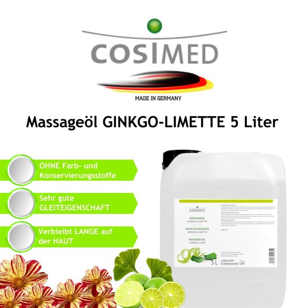 cosiMed Massageöl Ginkgo-Limette - 5 l