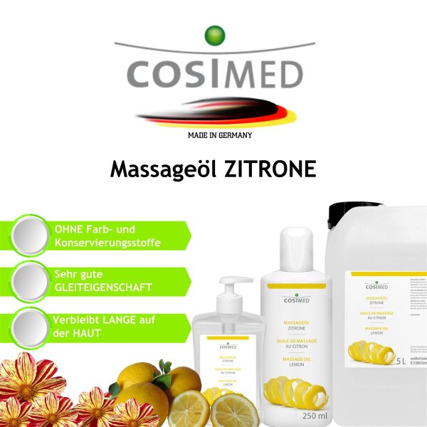 cosiMed Massageöl Zitrone - 250 ml
