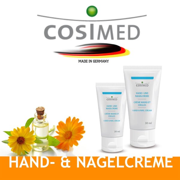 cosiMed Hand- und Nagelcreme -bedruckte Tube - Karton a 30 Stück - 30 x 50 ml Tube