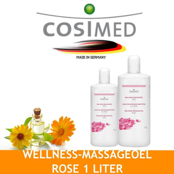 cosiMed Wellness-Massagel ROSE 1 Liter Flache