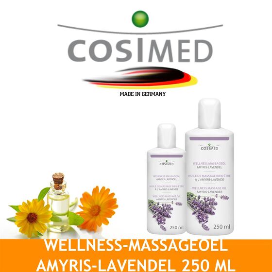 cosiMed Wellness-Massageöl AMYRIS-LAVENDEL 250 ml Flasche