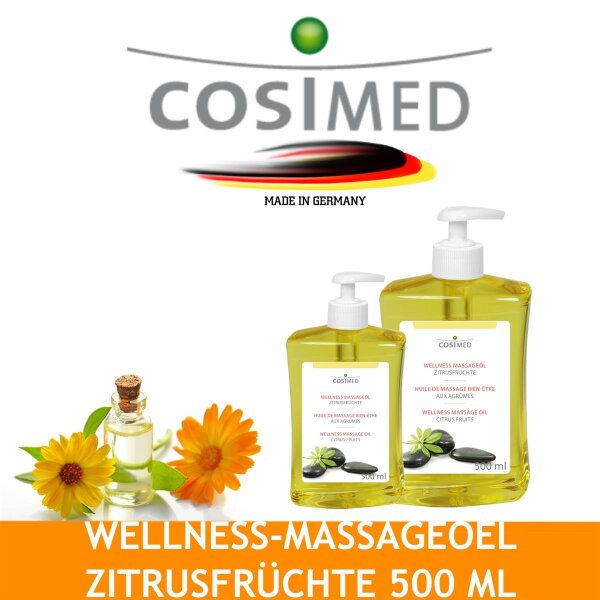 cosiMed Wellness-Massageöl Zitrusfrüchte - 500 ml