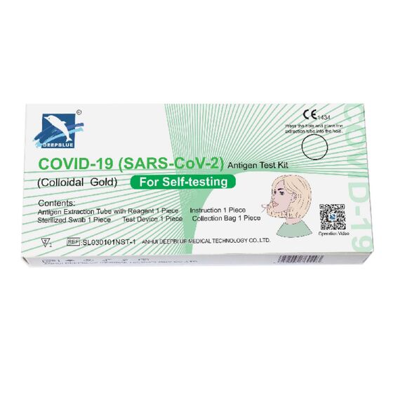 DEEPBLUE® Nasal COVID-19 (SARS-CoV-2) Antigen Schnelltestkit Laientest CE1434