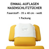 Einmal-Auflagen Faserstoff - 35 x 40cm weiß (Nasenschlitztücher) | 500 Stück