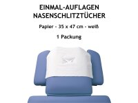 Einmal-Auflagen Papier - 35 x 47 cm weiß (Nasenschlitztücher) | 500 Stück