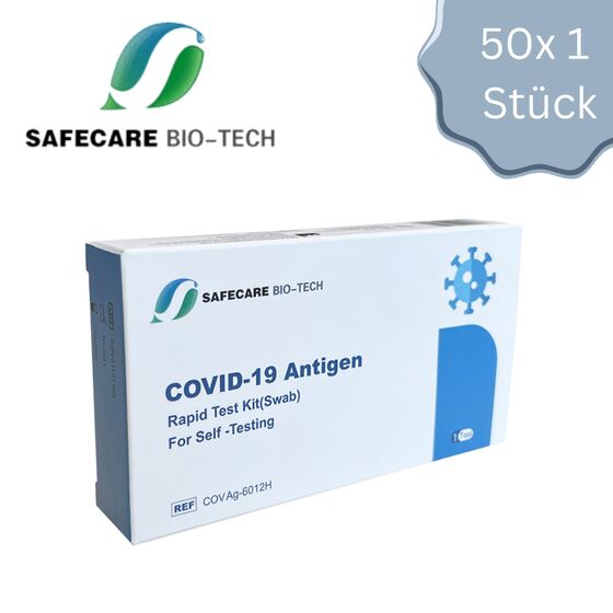50x 1Stk. Safecare Covid-19 Antigen nasal Schnelltest  Laientest Zulassung AT199/20