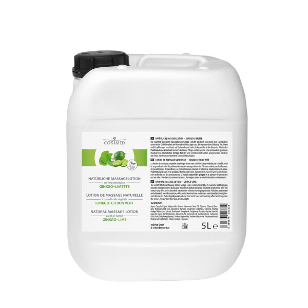 cosiMed Natürliche Massagelotion Ginkgo-Limette 5 Liter