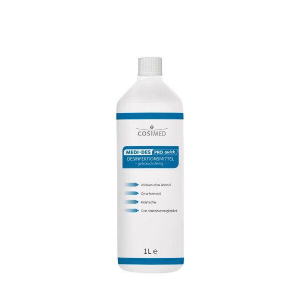 MEDI-DES PRO QUICK Desinfektionsmittel gebrauchsfertig 1 Liter Flaschen