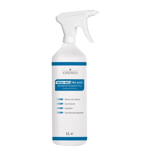 MEDI-DES PRO QUICK Desinfektionsmittel gebrauchsfertig 1 Liter Sprühflasche